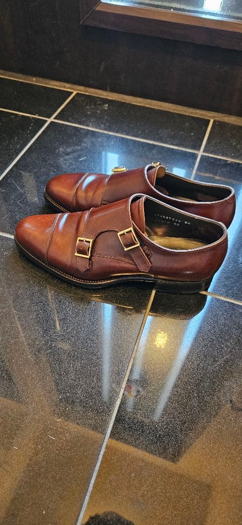 三陽山長　コードバン　 ダブルモンク