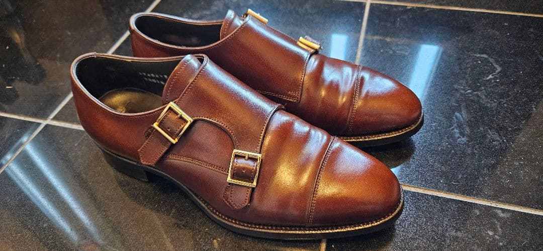 三陽山長　コードバン　 ダブルモンク