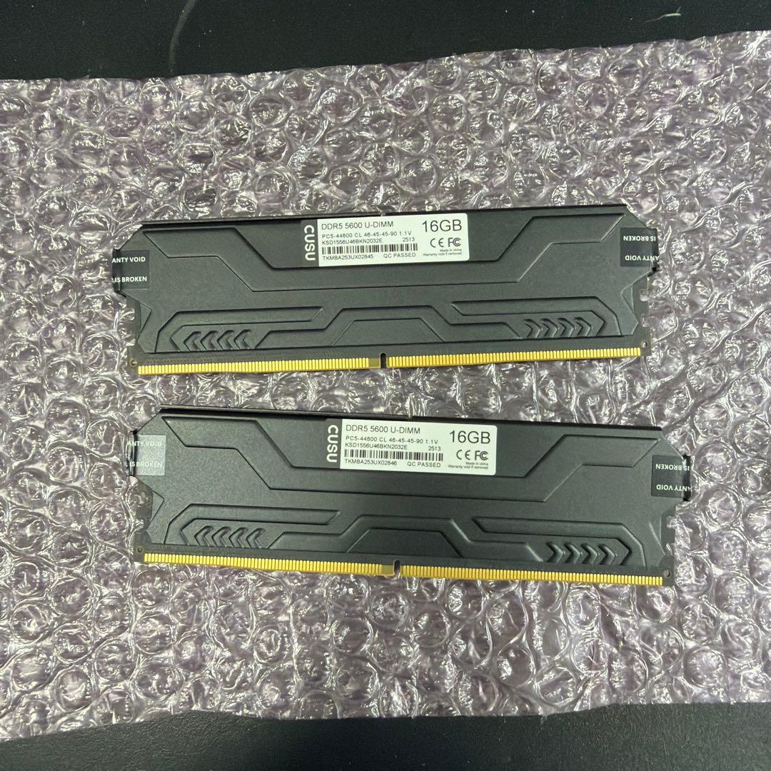 CUSU DDR5 5600 U-DIMM 16x2 32GB 動作確認済み