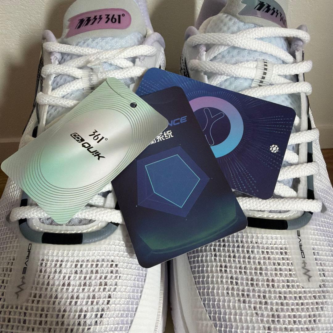 新品✨361°バスケシューズ25cm 白/青 箱付