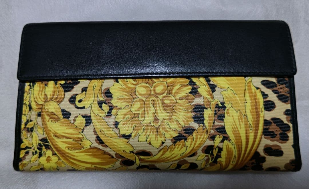 ヴェルサーチ、レオパード長財布、ビンテージ