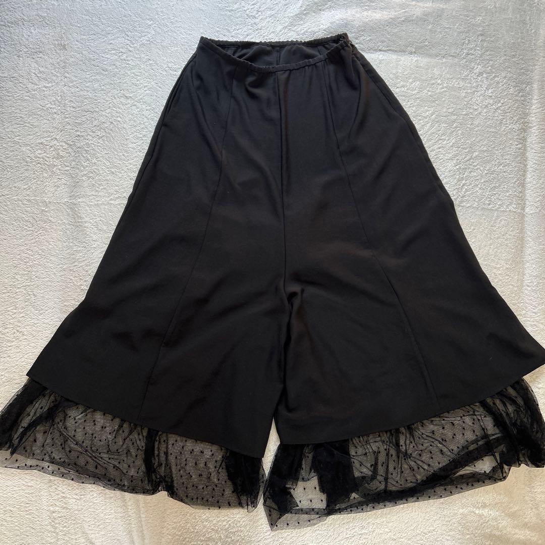 [専用です] ビアズリー　レース裾付きチュールレイヤーパンツ