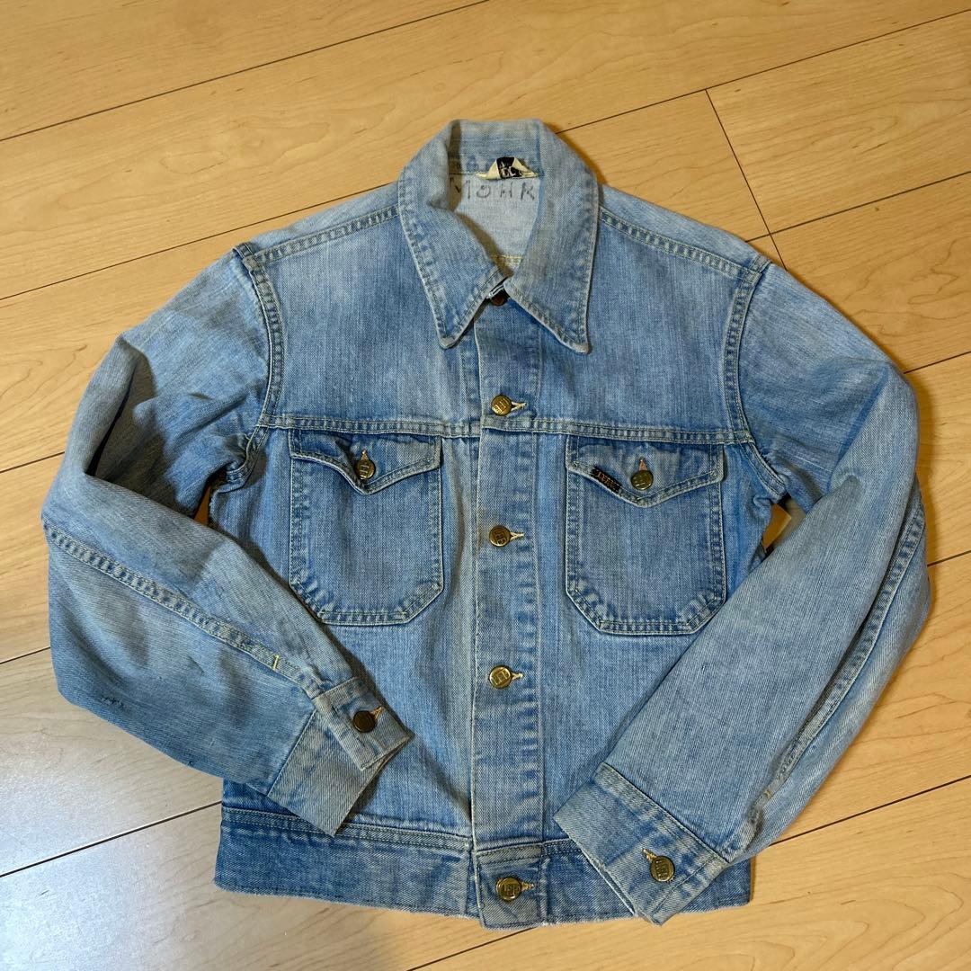 60s 70s USA製　lee 大文字　セカンド　デニムジャケット　三角タグ