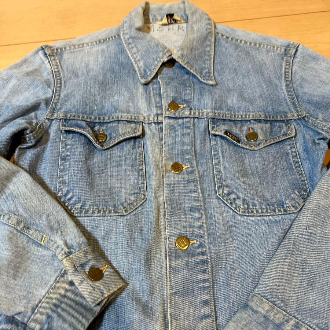 60s 70s USA製　lee 大文字　セカンド　デニムジャケット　三角タグ