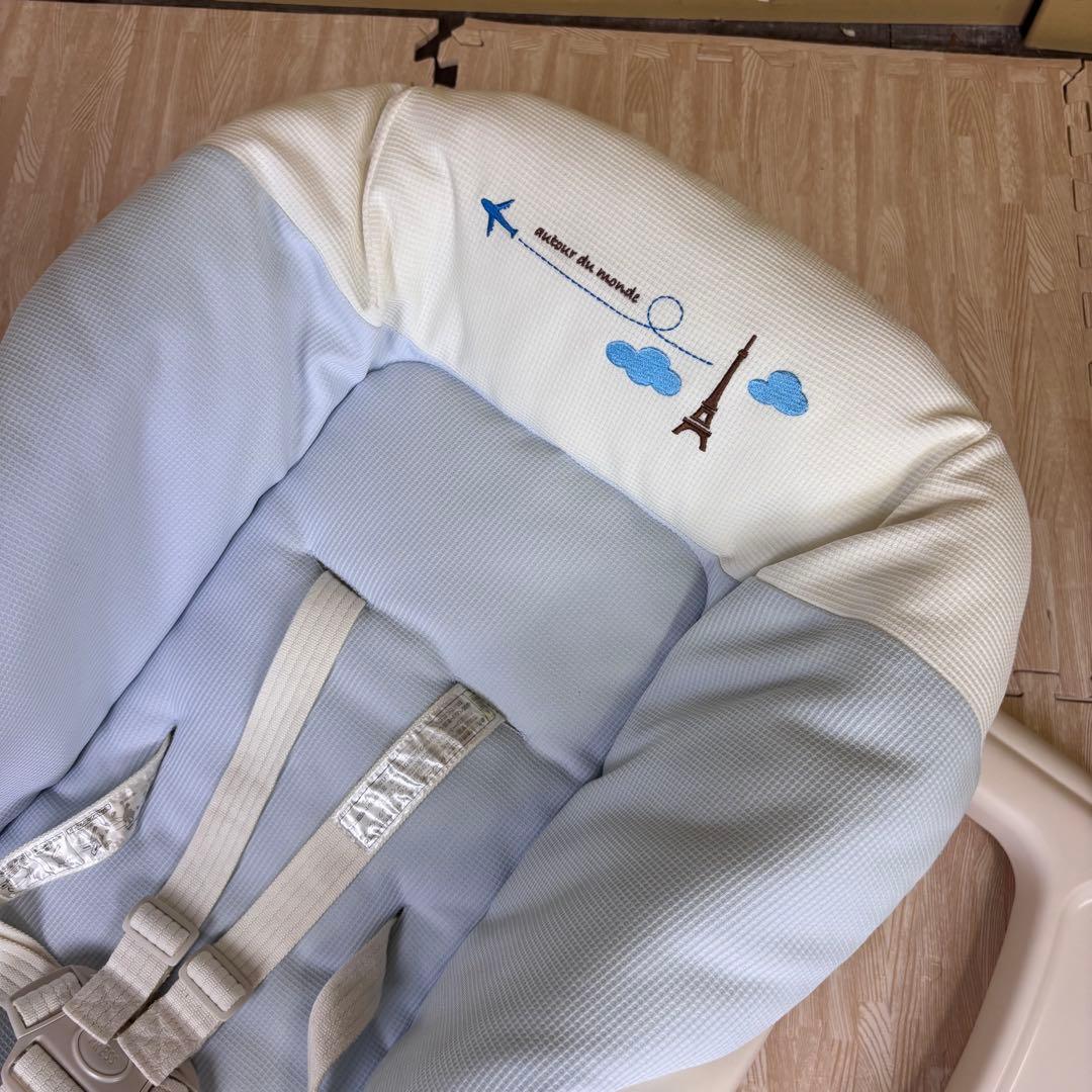 極上クリーニング済　☆美品☆　コンビ　ハイローベッド＆チェア　ネムリラ　ブルー