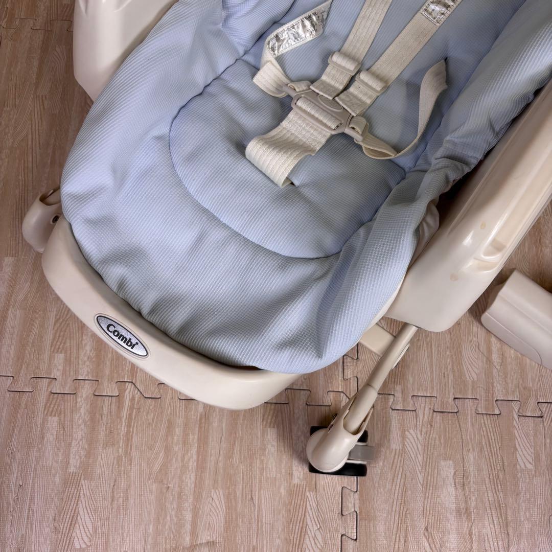 極上クリーニング済　☆美品☆　コンビ　ハイローベッド＆チェア　ネムリラ　ブルー