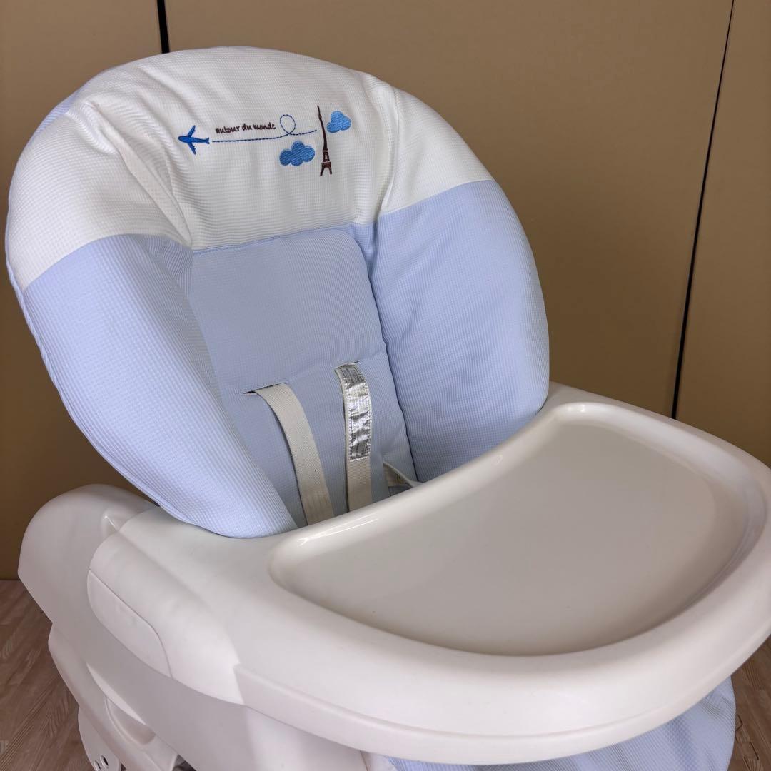 極上クリーニング済　☆美品☆　コンビ　ハイローベッド＆チェア　ネムリラ　ブルー