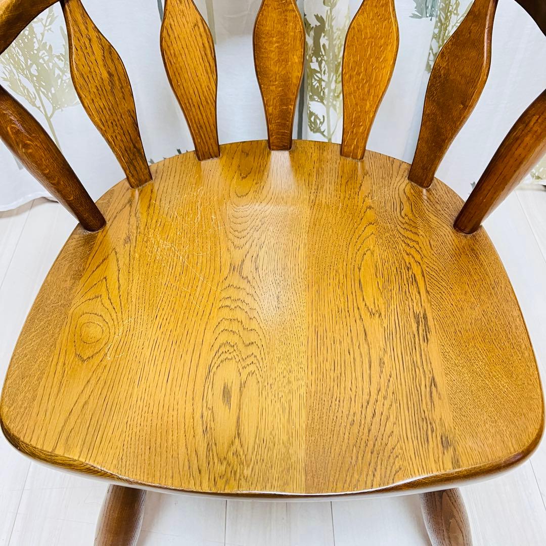 WINDS 太平 飛騨家具 ウィンザーチェア 回転椅子 ナラ材　D