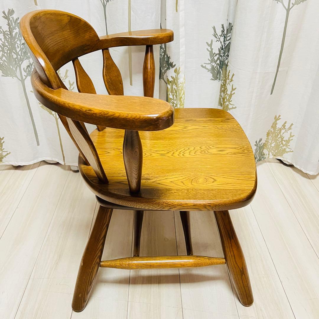 WINDS 太平 飛騨家具 ウィンザーチェア 回転椅子 ナラ材　D