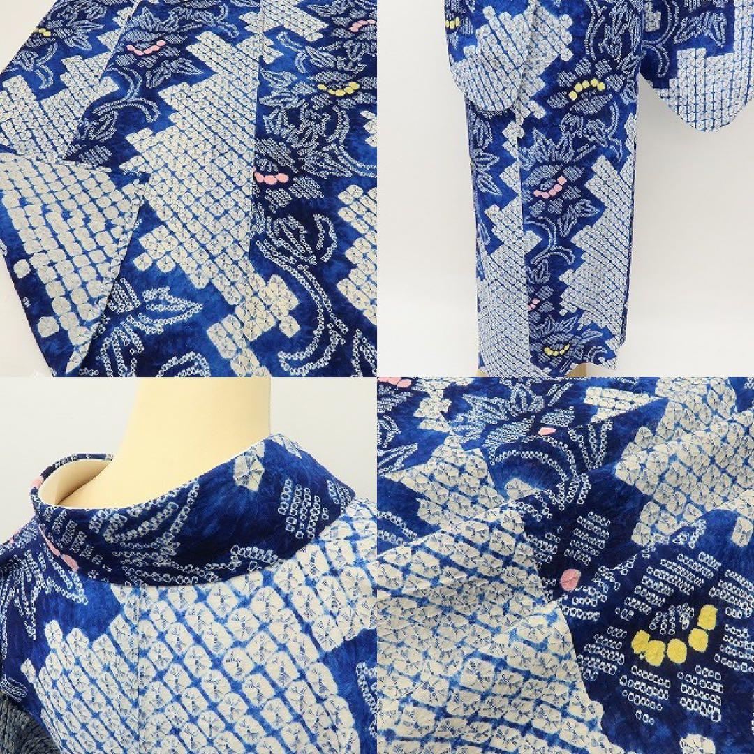 さゆ✺有松鳴海絞り 綿 高級浴衣 着物 A3240