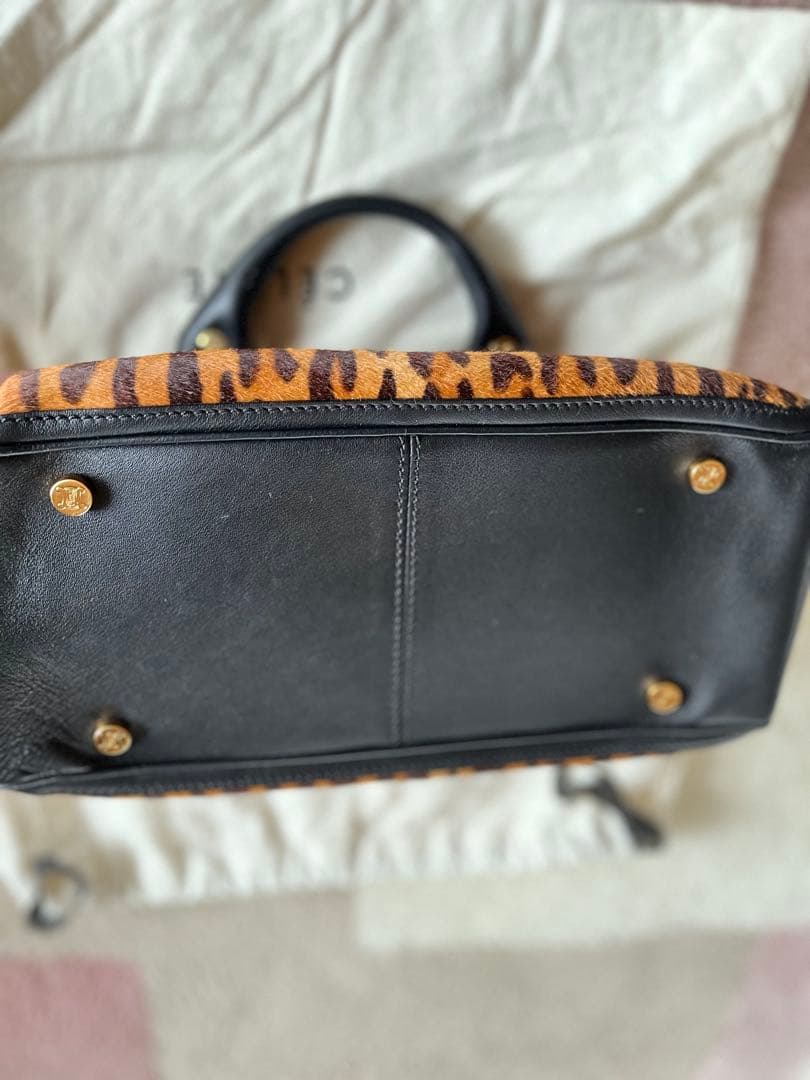 セリーヌCELINE レア希少　ハラコ✖️レザー　トートバッグ ブギー