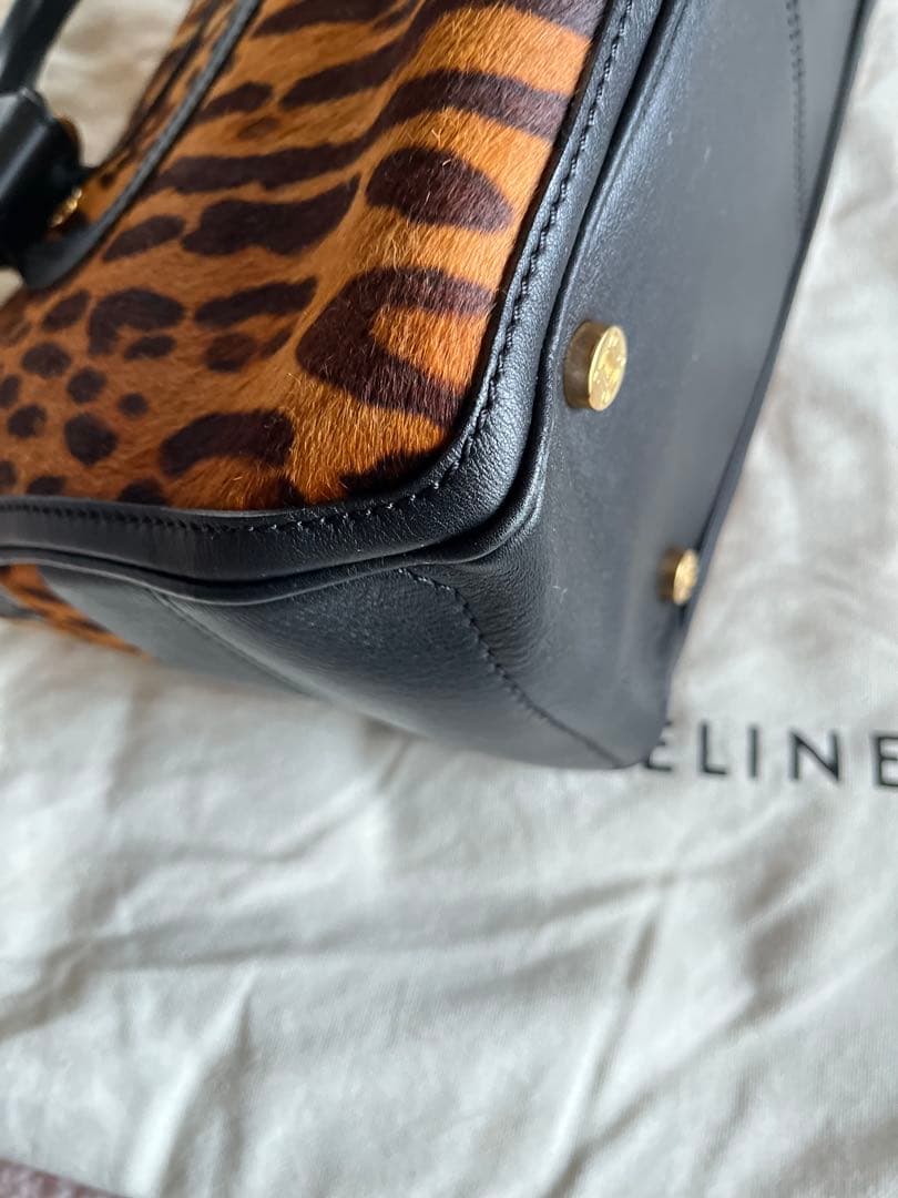 セリーヌCELINE レア希少　ハラコ✖️レザー　トートバッグ ブギー