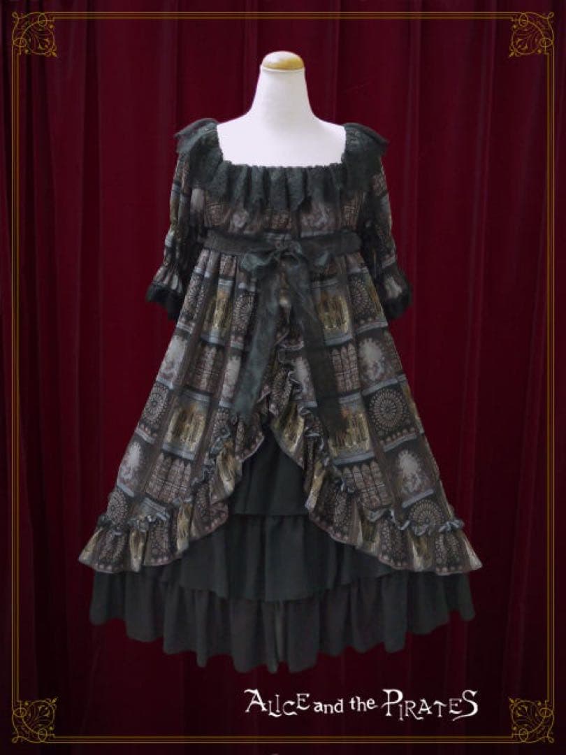 La Prière〜ガラス窓に見る夢〜柄ワンピース