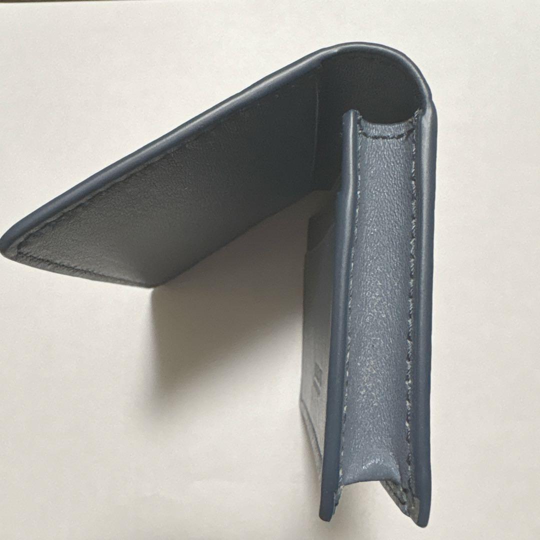 超美品　HIROFU ヒロフ　本革名刺入れ　ポラリスブルー