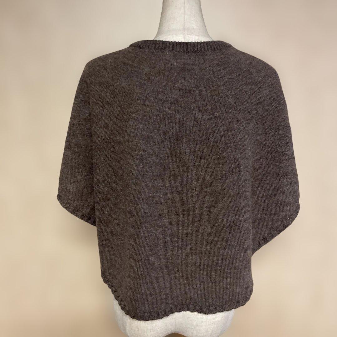 中川政七商店　ウールポンチョケープ茶色