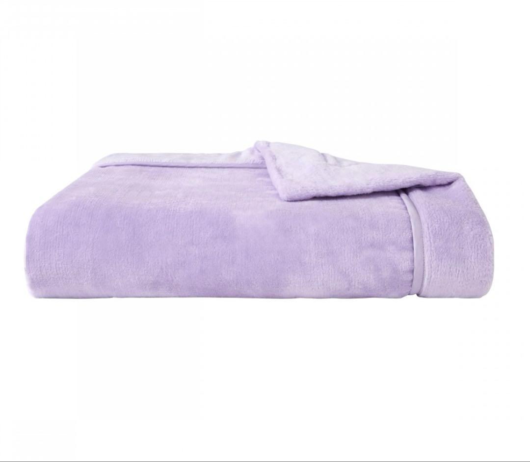 新品★ イヴドローム　コットンブランケット　綿毛布　ハーフケット　藤色