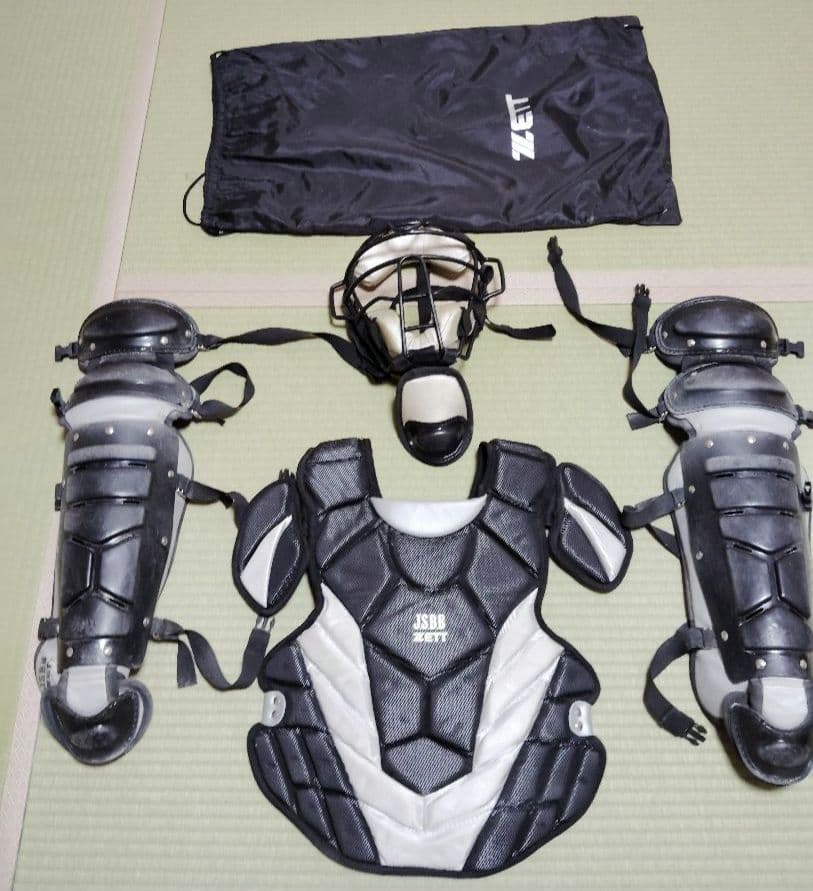 ZETT JSBB キャッチャープロテクター ブラック/ホワイト