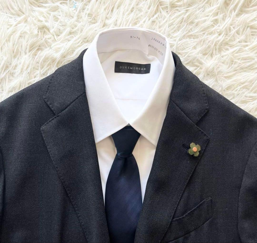 Y*h様 <美品> LARDINI easy wear バーズアイ グレー ジャ