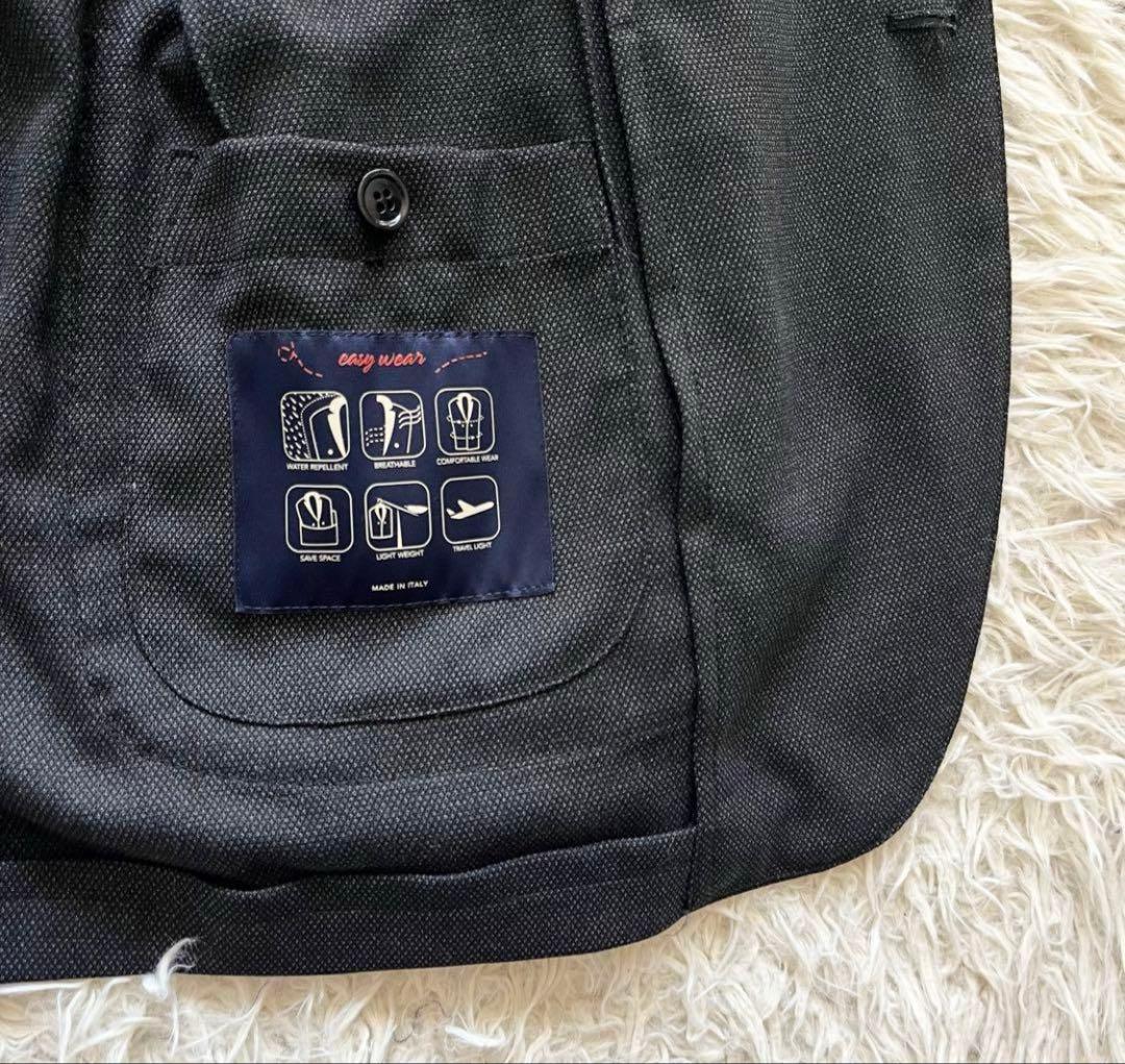 Y*h様 <美品> LARDINI easy wear バーズアイ グレー ジャ