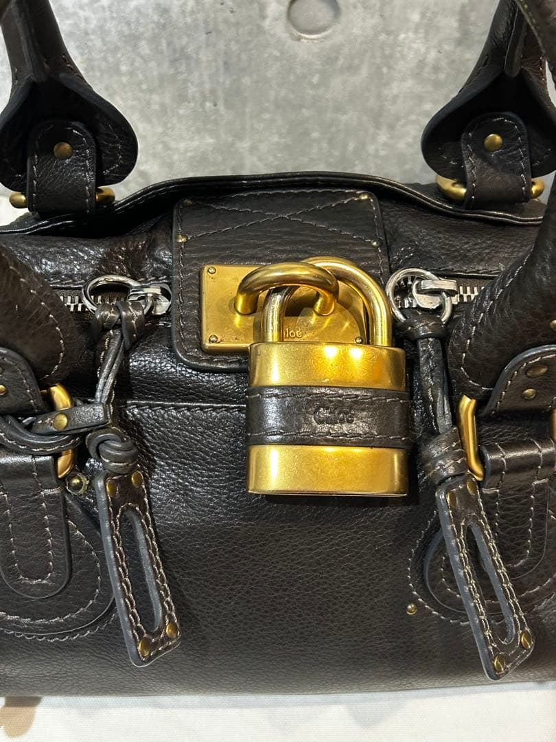 クロエ　パディントン　ハンドバッグ 金具 鍵付き