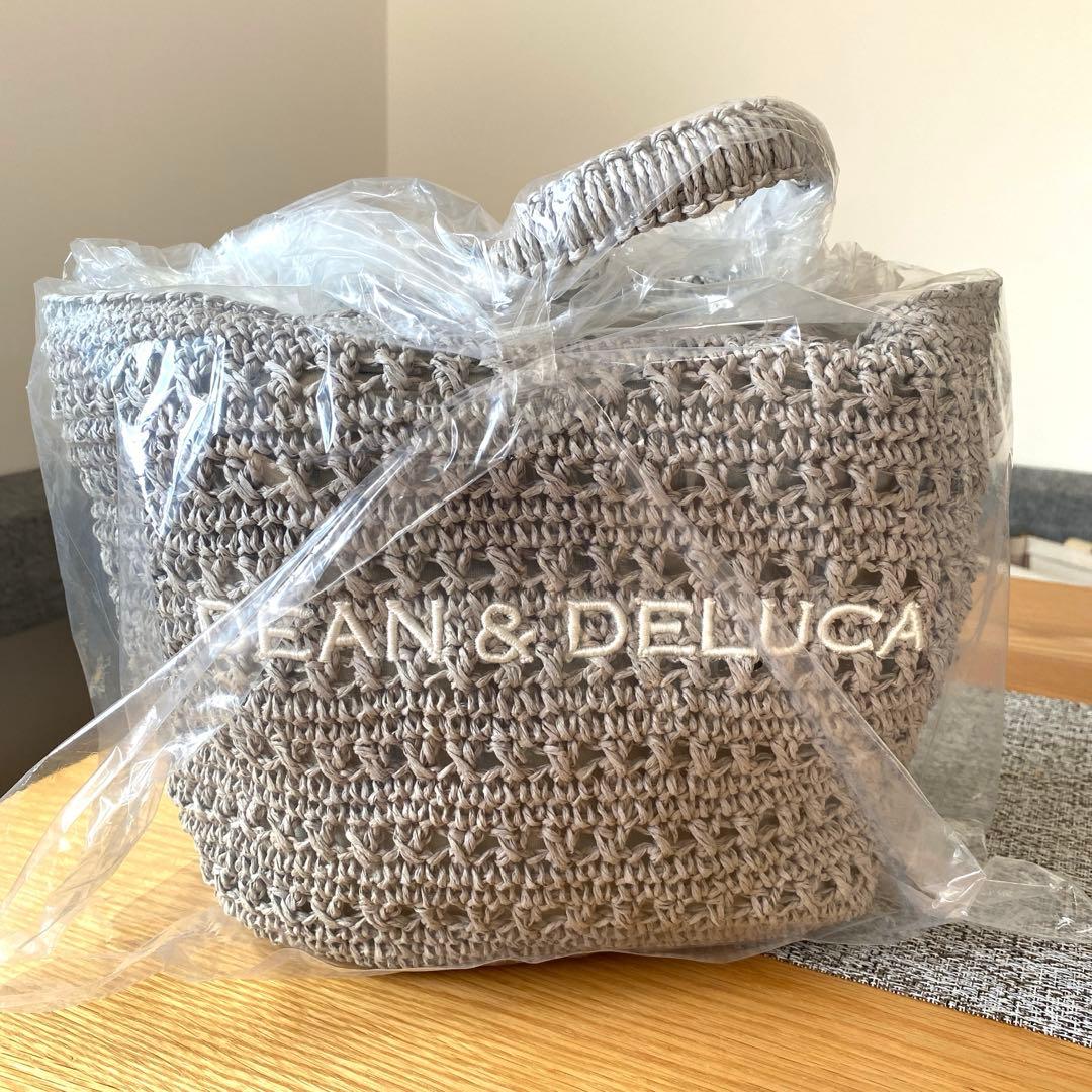 DEAN & DELUCA BEAMS クロッシェバスケットバッグ　グレー　S