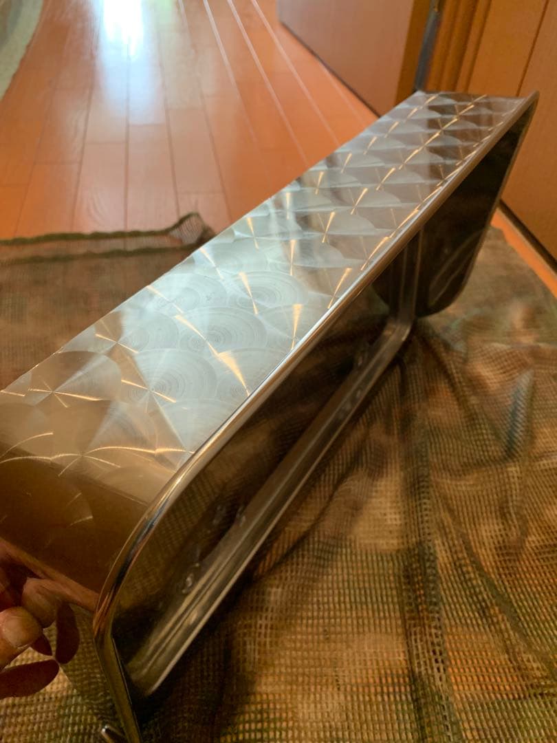 ◼️大型トラック ステンレス ナンバー枠 ウロコ バイザー