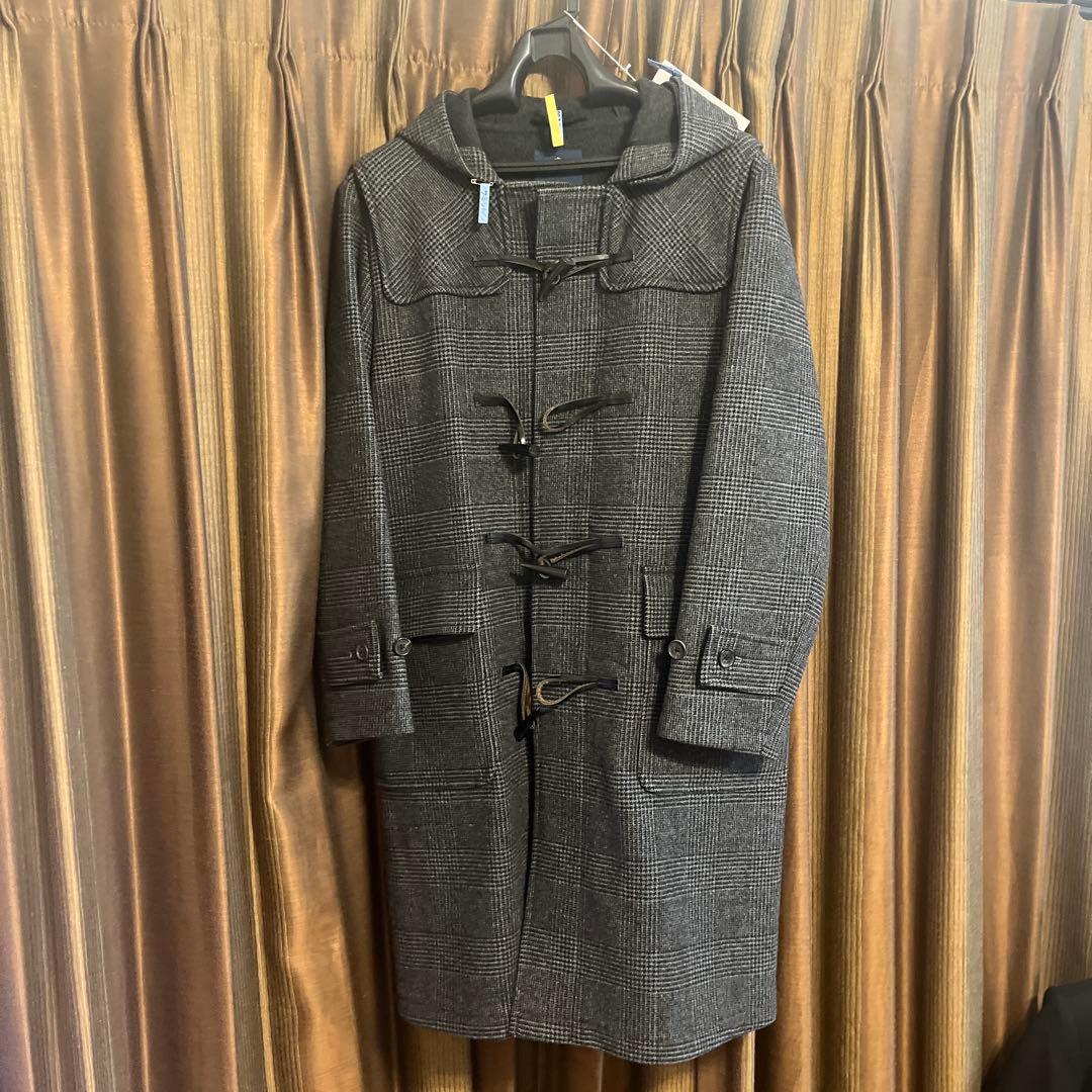 【ブルックスブラザーズ】ダッフルコート　グレーチェック　フード　Sサイズ