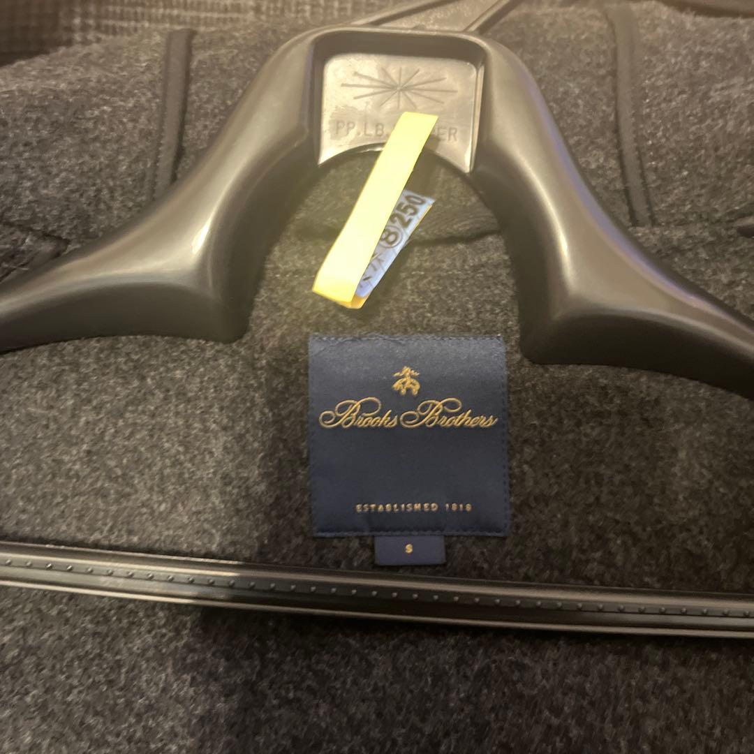 【ブルックスブラザーズ】ダッフルコート　グレーチェック　フード　Sサイズ