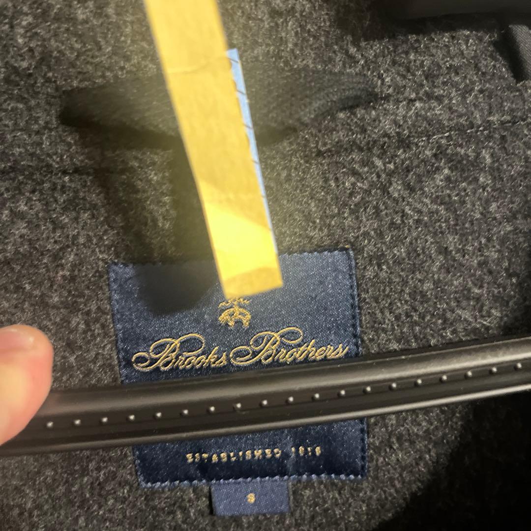 【ブルックスブラザーズ】ダッフルコート　グレーチェック　フード　Sサイズ