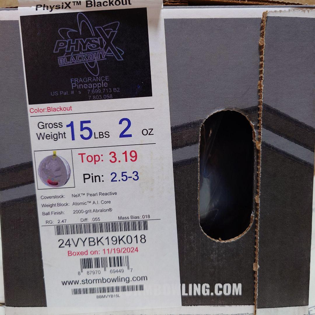 【新品】ストーム フィジックス ブラックアウト 15ポンド2オンス