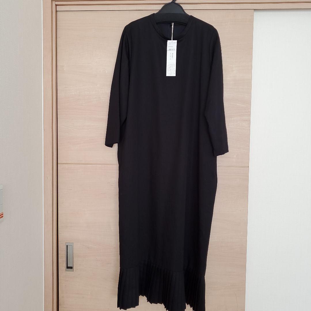 中川政七商店　重ね襞のワンピース&ジャケット　黒　フォーマル