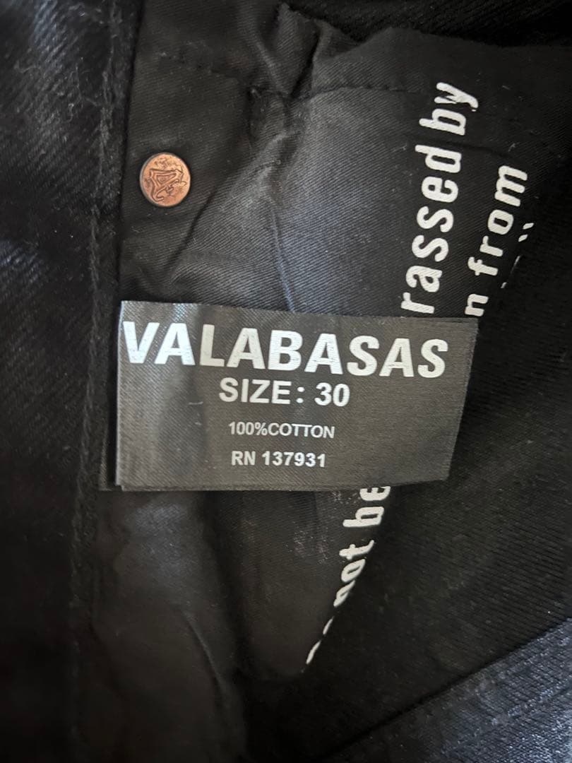 パンツ VALABASAS wax coating Baggy Denim