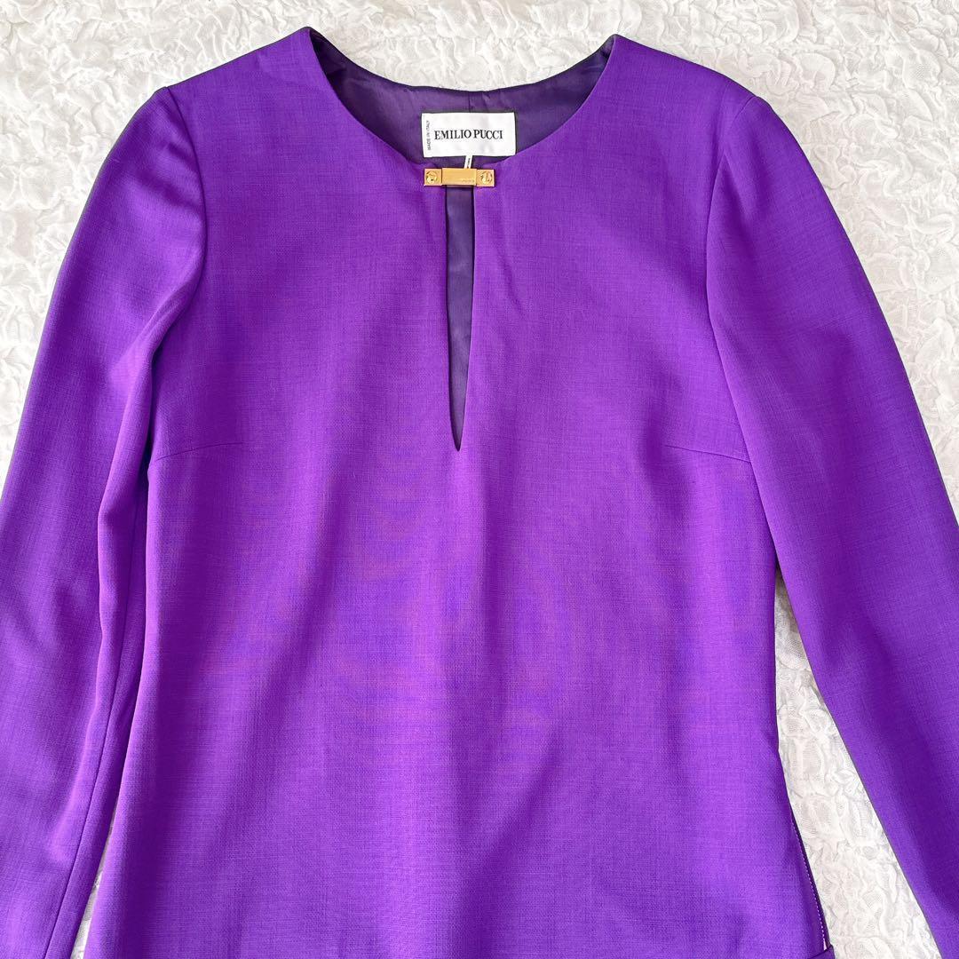 EMILIO PUCCI エミリオプッチ ロングワンピース ドレス パープル