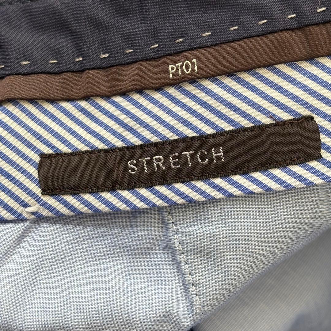 PT01 デニム調 スラックス 46 EVO FIT ストレッチ　ルーマニア製