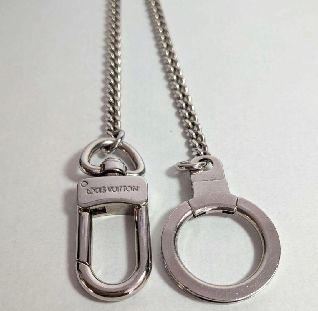 【極美品】ルイヴィトン Louis Vuittonウォレットチェーン シルバー