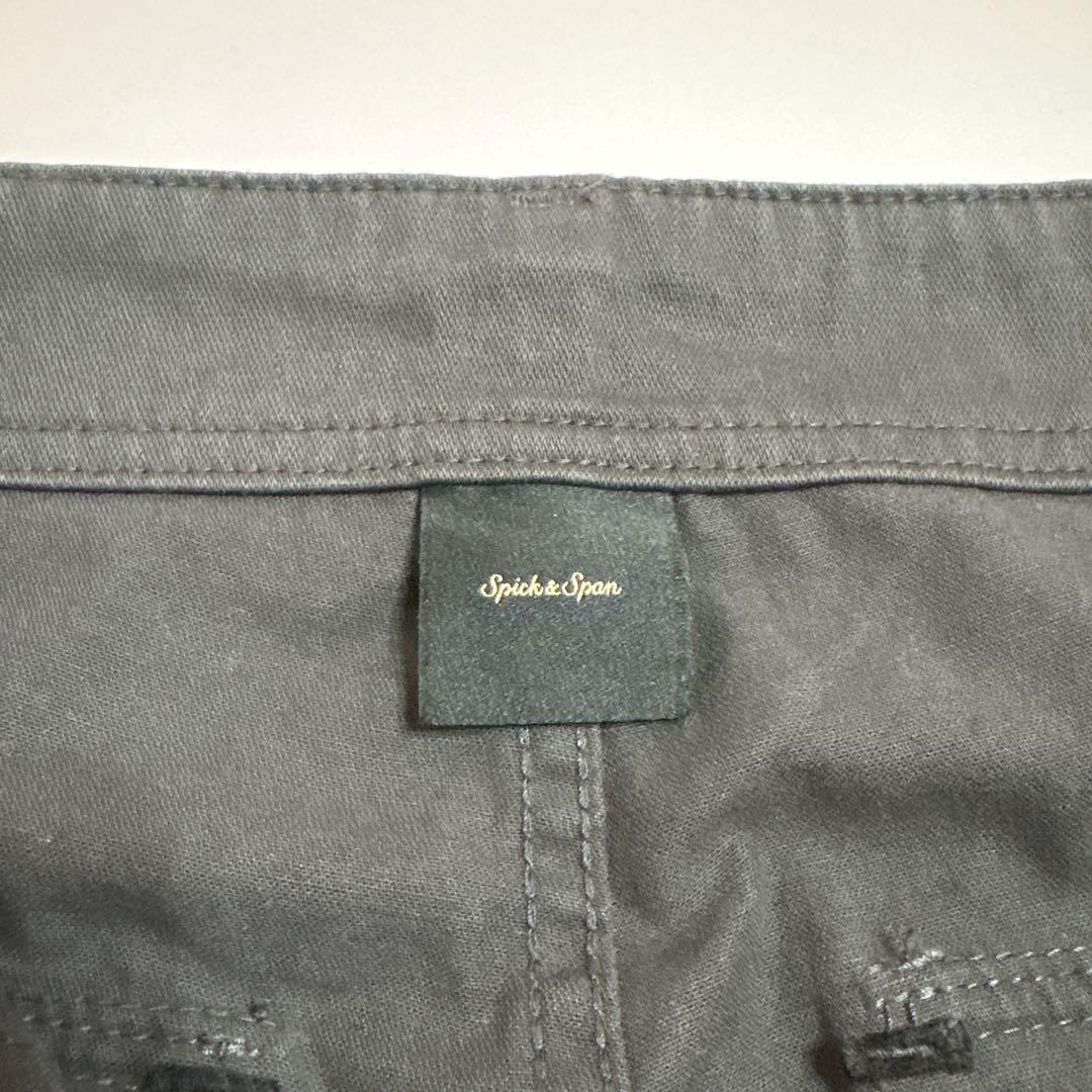 25AW スピックアンドスパン ルーズベイカーパンツ グレー 38 チャコール