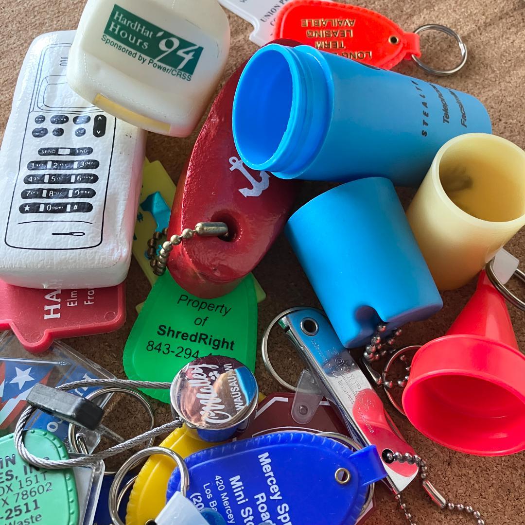 アメリカのキーリング80個★vintage／まとめ売り／企業物／ノベルティ／広告