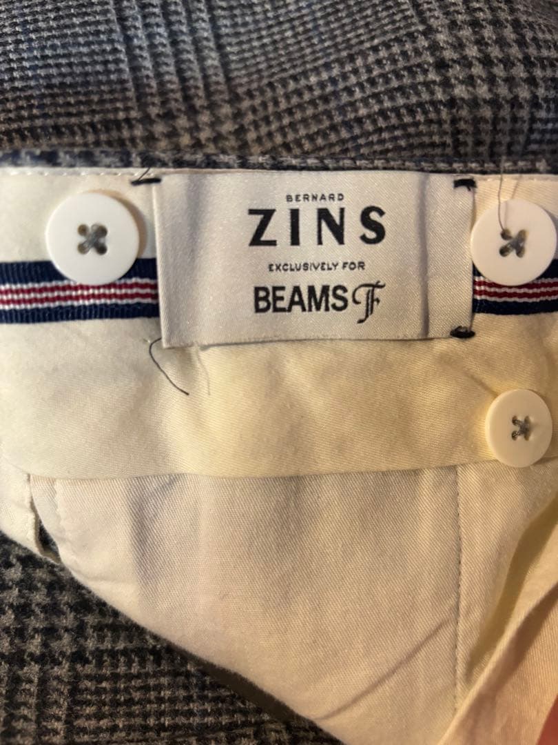 BERNARD ZINS スラックス グレー系チェック