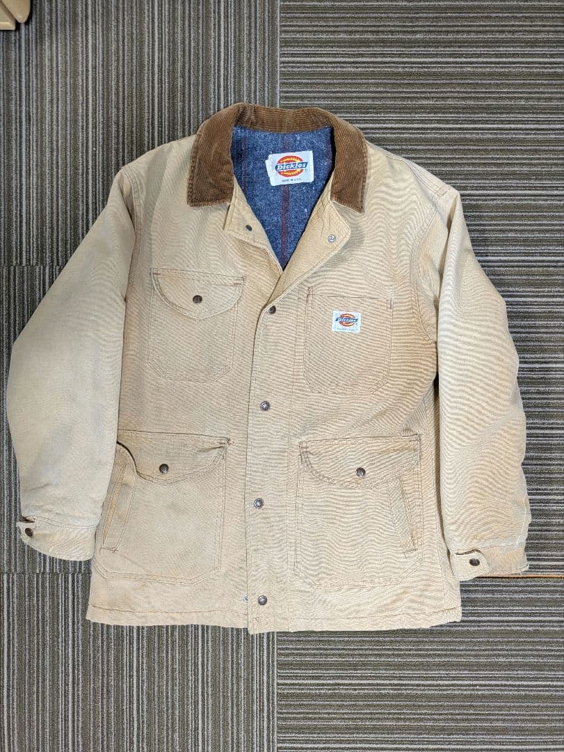 80年代　Dickiesチョアコート　カバーオール　裏ブランケットダック生地