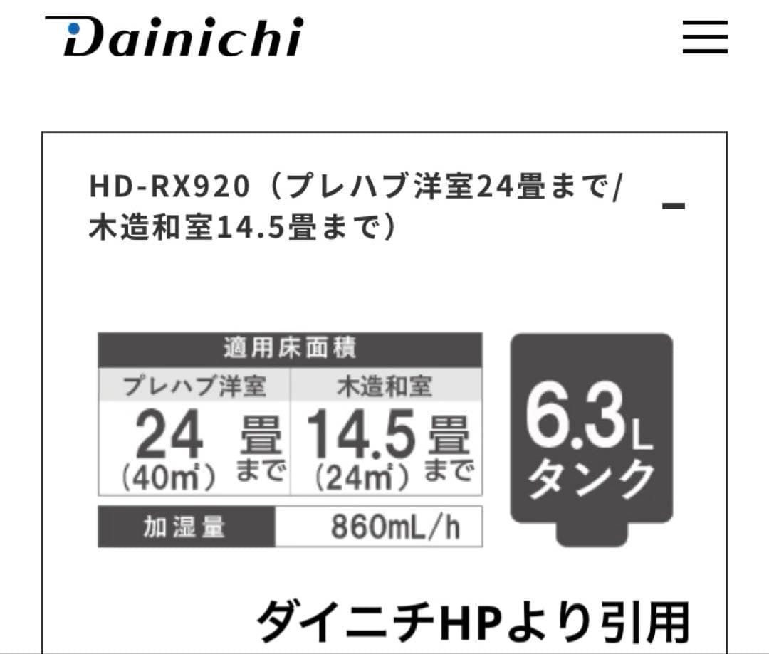 富士通　ダイニチ　加湿器　AHD-D9K-W 未使用品