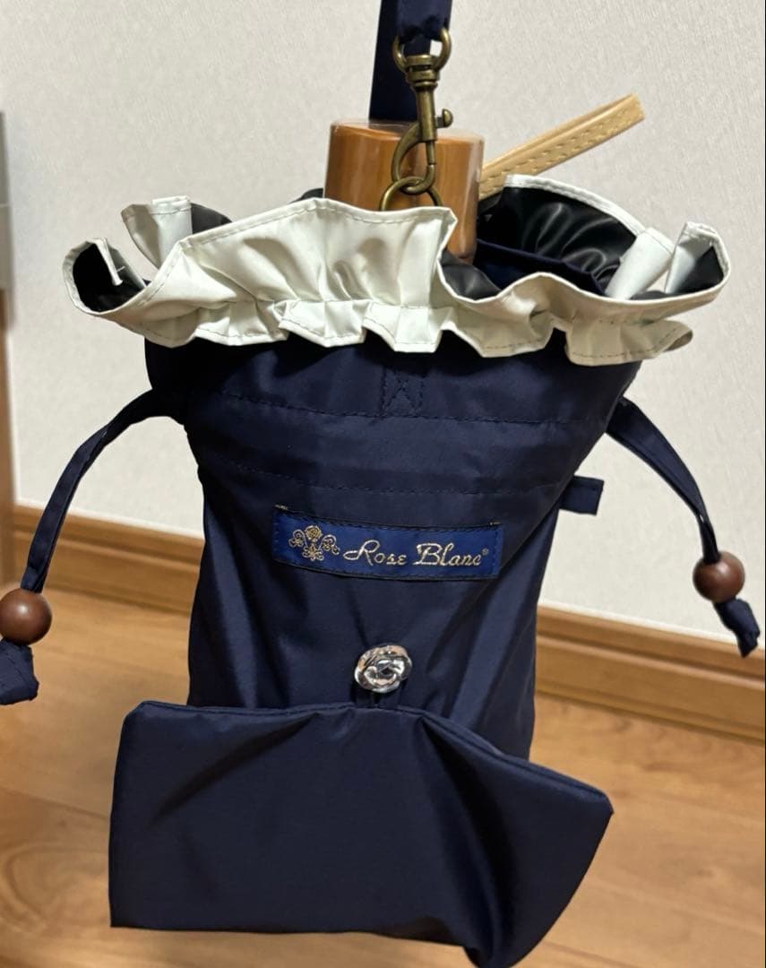 芦屋ロサブラン日傘 3段折フリル 遮光率100％