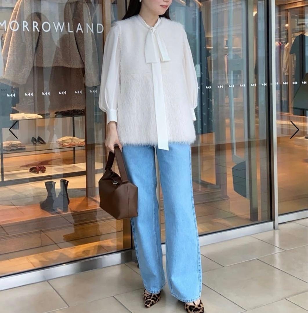 トゥモローランド　　フェザーヤーン ペプラムベスト　新品　タグ付　人気完売品