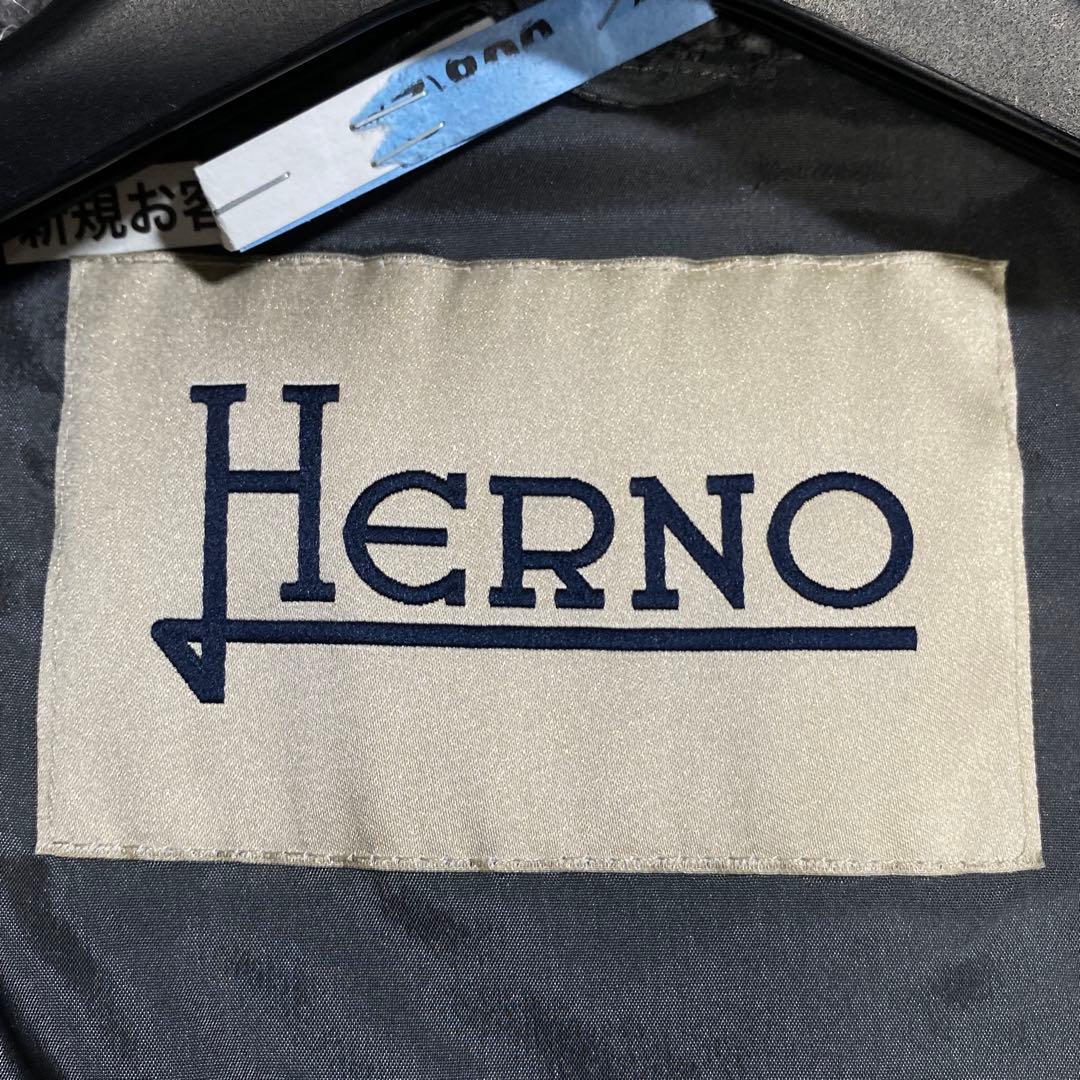 美品♡HERNO モヘヤウール シャギー 比翼ステンカラーコート 厚手生地