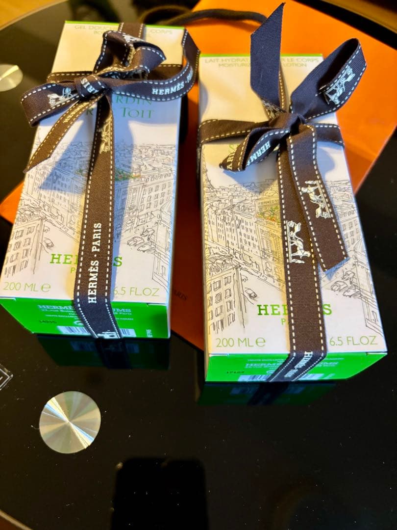 HERMES 屋根の上の庭ボディローション200mL&シャワージェル200mL