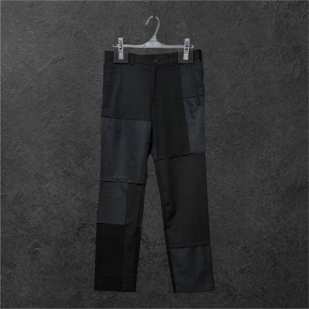 BLACK COMME des GARCONS パッチワーク スラックス S