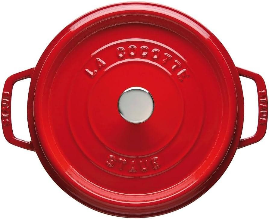 【新品】STAUB 赤 両手ホーロー鍋 直径280mm IH対応 国内正規品