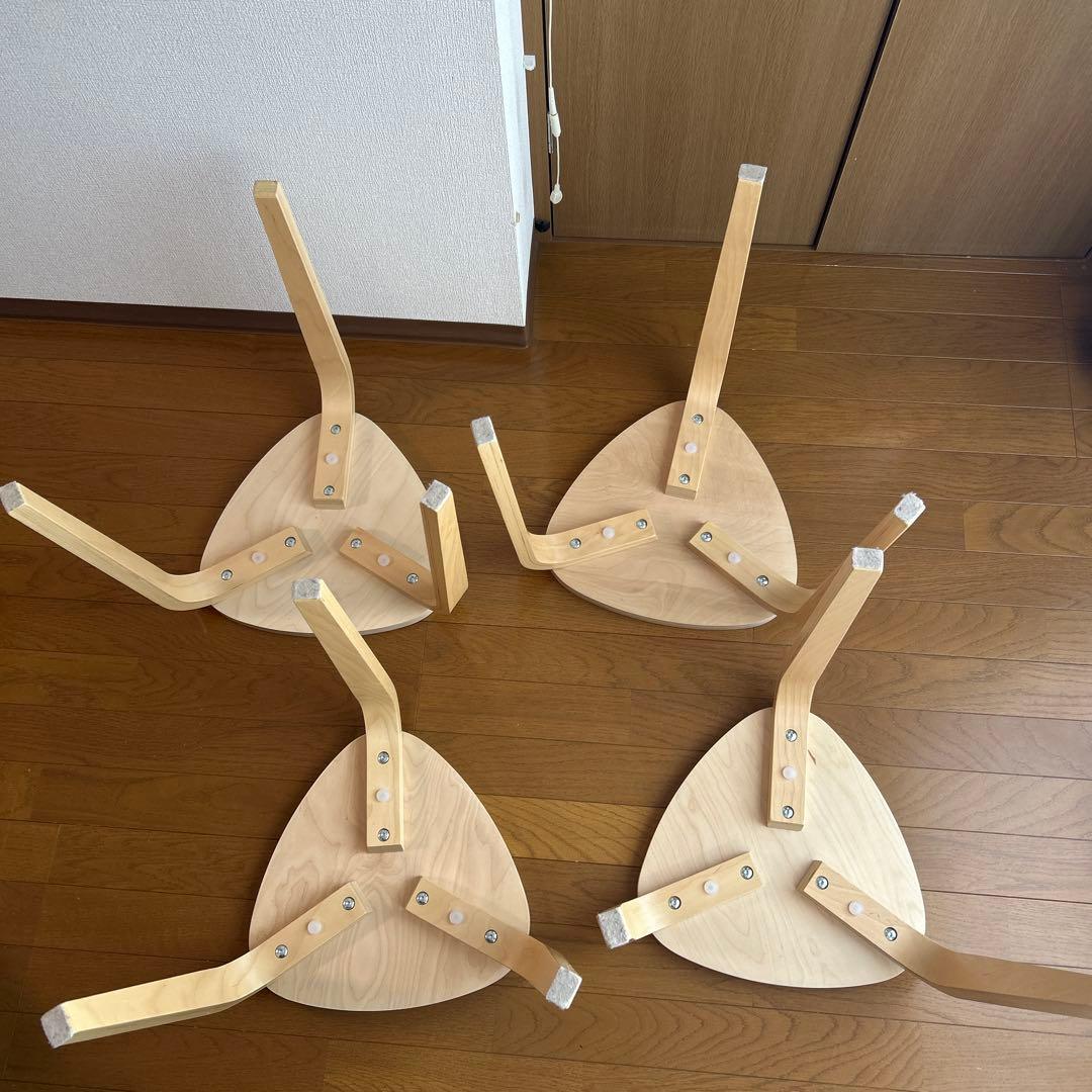 4脚セット　IKEA イケア　シルレ　スツール　バーチ　椅子