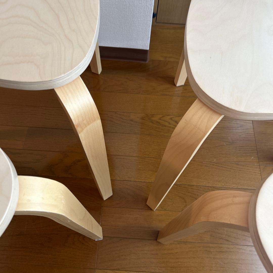 4脚セット　IKEA イケア　シルレ　スツール　バーチ　椅子