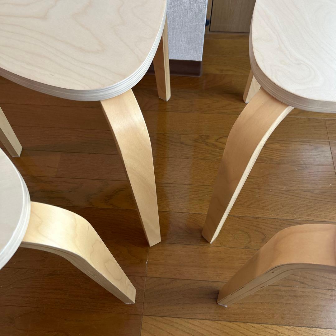 4脚セット　IKEA イケア　シルレ　スツール　バーチ　椅子