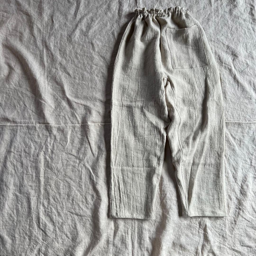 リネンウールのもんぺ　きなり　長め